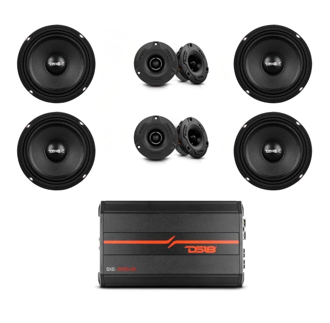 Amazon.com: DS18 4 x 6.5 Mid-Range Loudspeaker with Amplifier 4